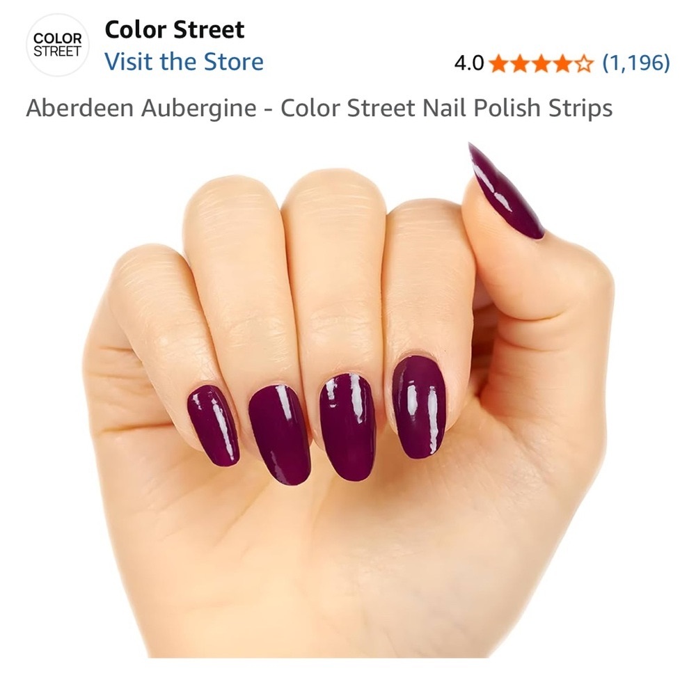2/$20 Color Street Nail Strips Aberdeen Aubergine